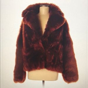 ALC Brand new Brown lambswool Fur coat size S